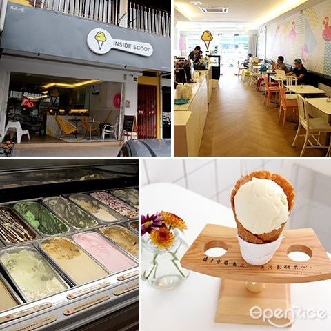 inside scoop, ice cream, durian, taman segar, cheras, best food