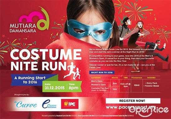 costume night run, the curve, mutiara damansara