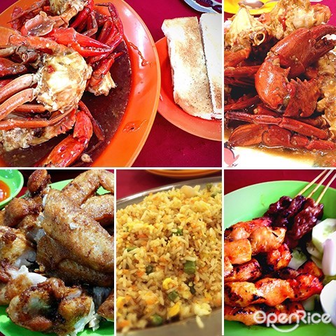 Klang Valley, Kelana Jaya, crab, spicy crab, fried rice, fried chicken wings, satay