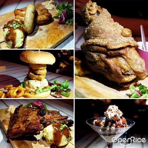 piggy tail, pork ribs, pork burgers, sausages, sakura pork, 樱花猪肉, mega piggy platter