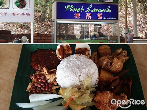 Pavilion Food Court, Nasi Lemak, Curry Chicken, Fried Chicken, Kota Kinabalu, Sabah