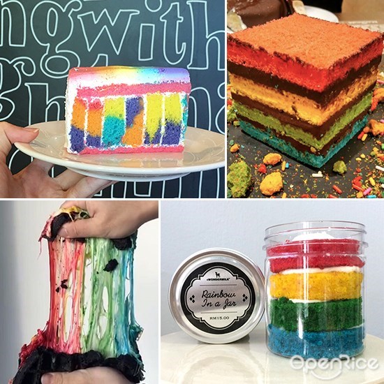 rainbow cake, dessert, cake, cupcakes, kl, pj, klang valley