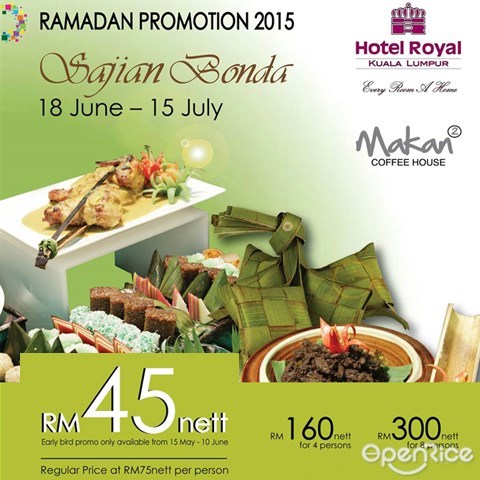 buka puasa, Ramadan, ramadhan,hari raya, promotion, discount, Makan2 Coffee House, hotel, hotel royal 