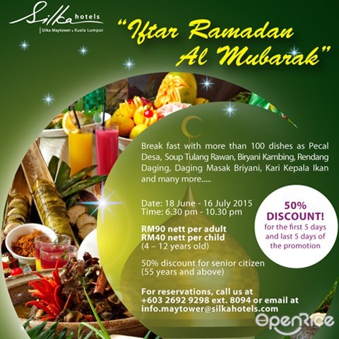 buka puasa, Ramadan, ramadhan,hari raya, promotion, discount, Silka Hotels, hotel, KL, Kuala Lumpur, La Maison Restaurant
