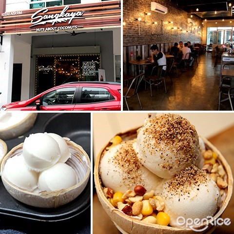sangkaya, coconut ice cream, sri petaling, food, new restaurant