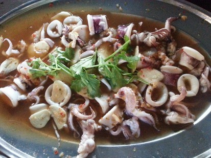Steamed Octopus