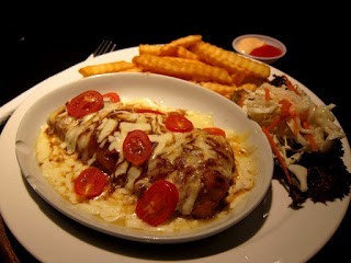 Tomato Cheesy Fish & Chips